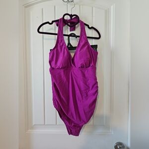 Motherhood Maternity Magenta Swimsuit